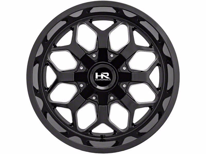 その他 Rock Dreams Hardrock Hardrock Milled Gloss Black Hardcore Wheel H703