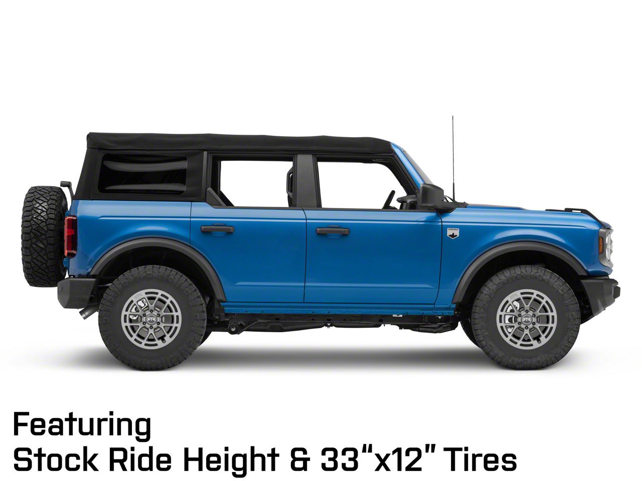RTR Bronco Tech 6 Satin Charcoal 6-Lug Wheel; 17x9; 30mm