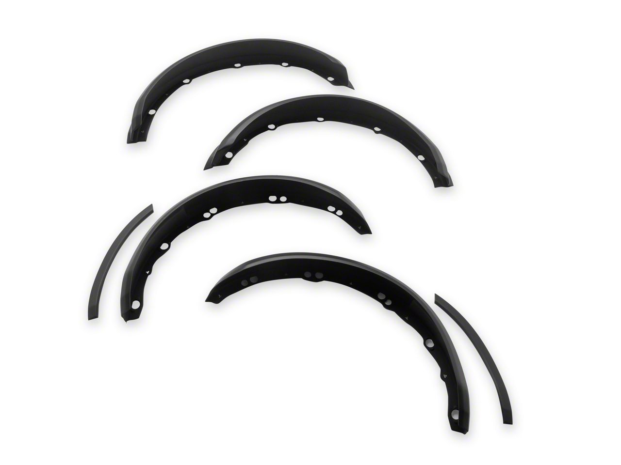 Air Design Bronco Wide Fender Flares; Satin Black FO34E11