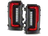 Oracle Flush Mount LED Tail Lights; Black Housing; Red Clear Lens (21-26 Bronco w/ Factory Halogen Tail Lights)