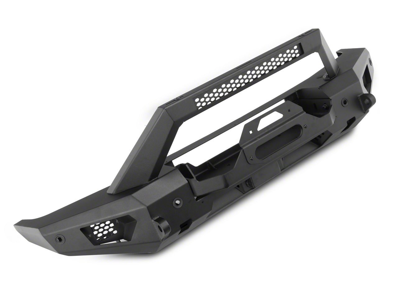 Barricade Bronco HD Plate Style Full Width Front Bumper with Winch