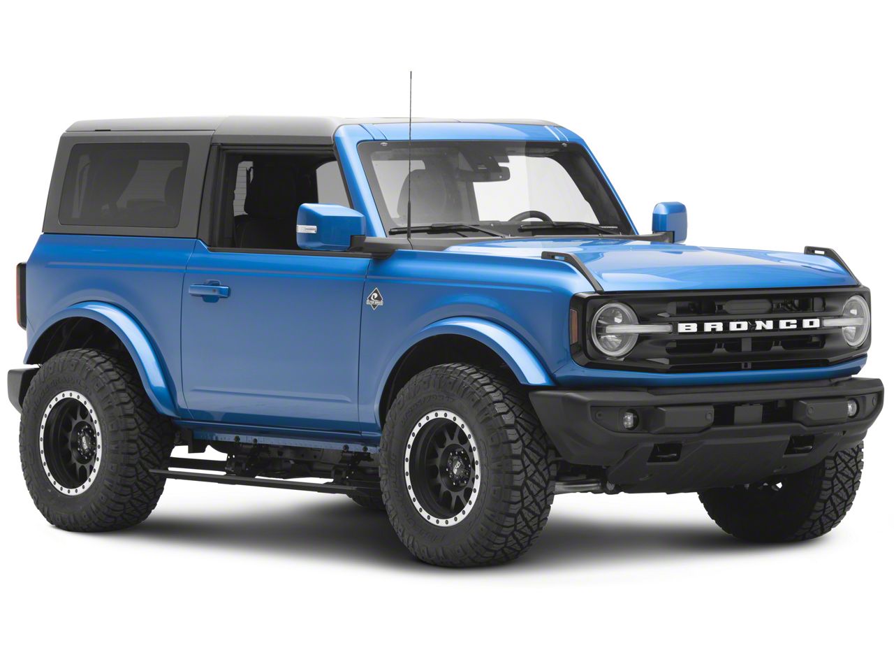 Go Rhino Bronco E-BOARD E1 Electric Running Boards; Textured Black