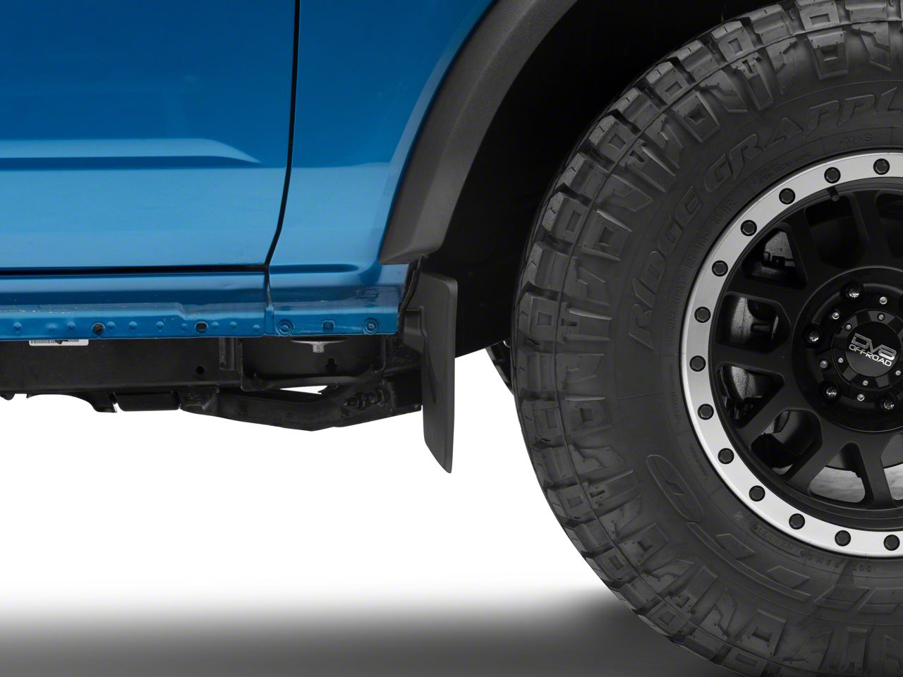 Weathertech Bronco No-Drill Mud Flaps; Front and Rear; Black