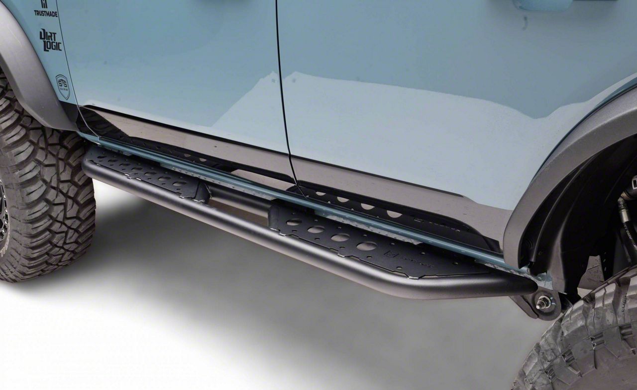 ZRoadz Bronco TRAILX.R2 Series Rock Slider Side Steps; Textured