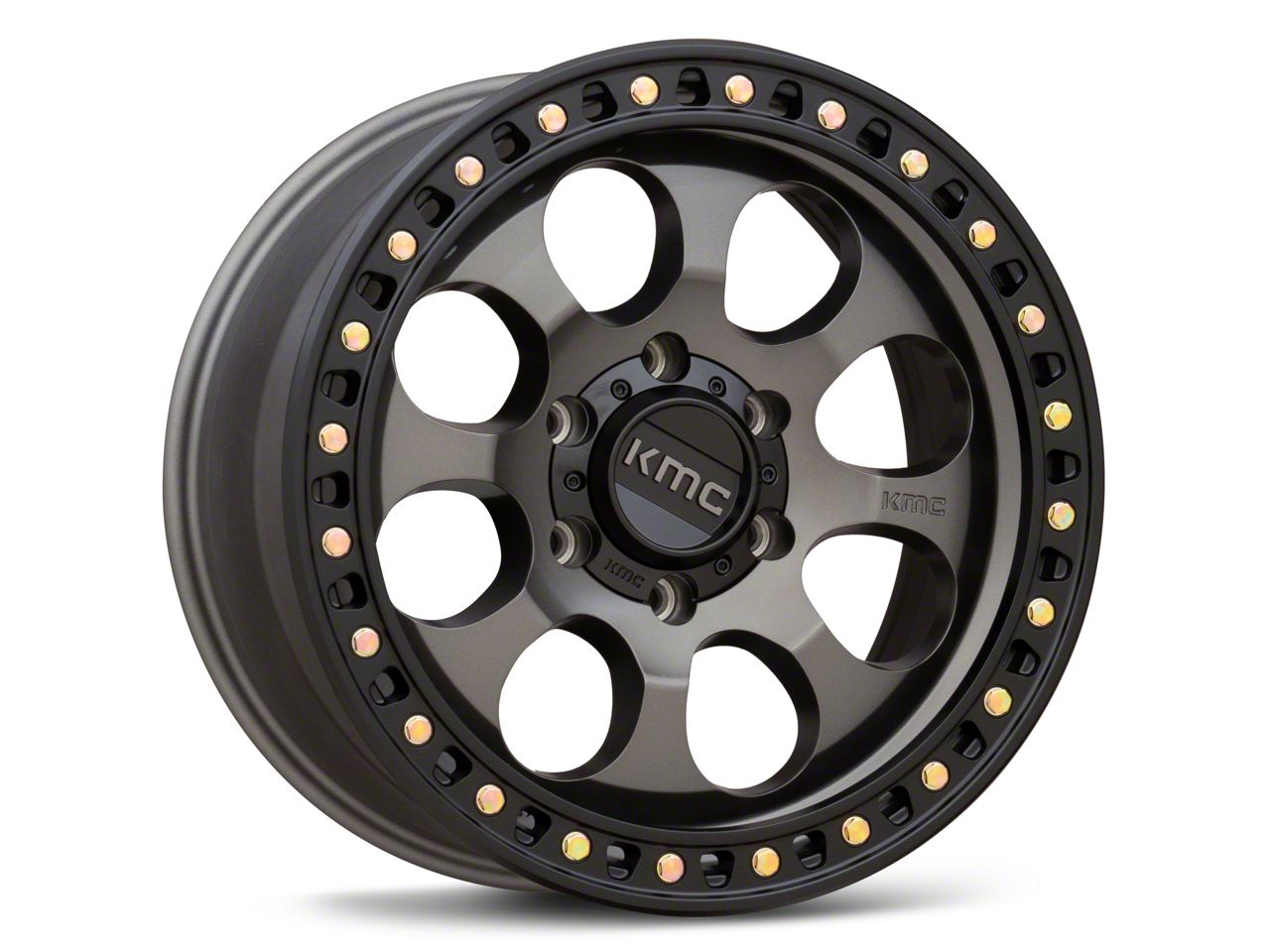 ブランド購入サイト Anthracite SBL Riot Bronco KMC with 6-Lug Lip Black Satin トップス