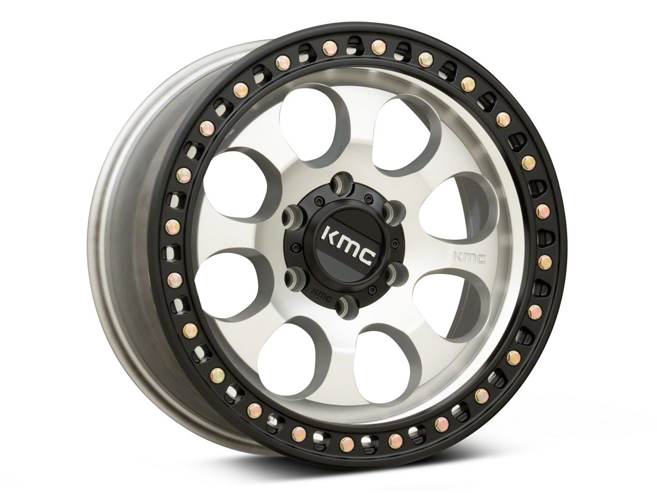 【35％OFF】 Bronco KMC Riot 6-Lug Lip Black Satin with Machined SBL パーツ