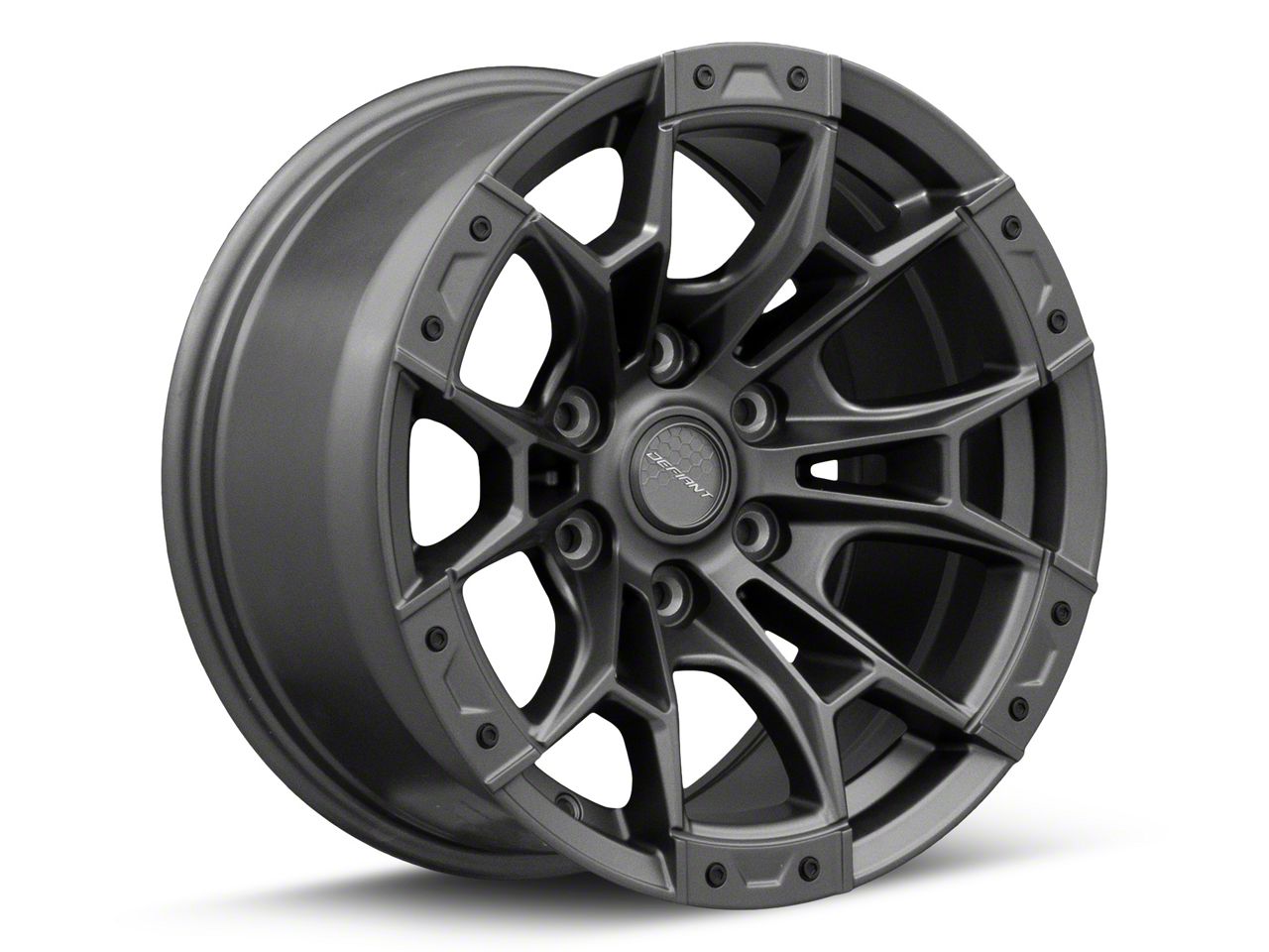 Defiant Wheels Bronco DF04 Dark Satin Charcoal 6-Lug Wheel; 17x9