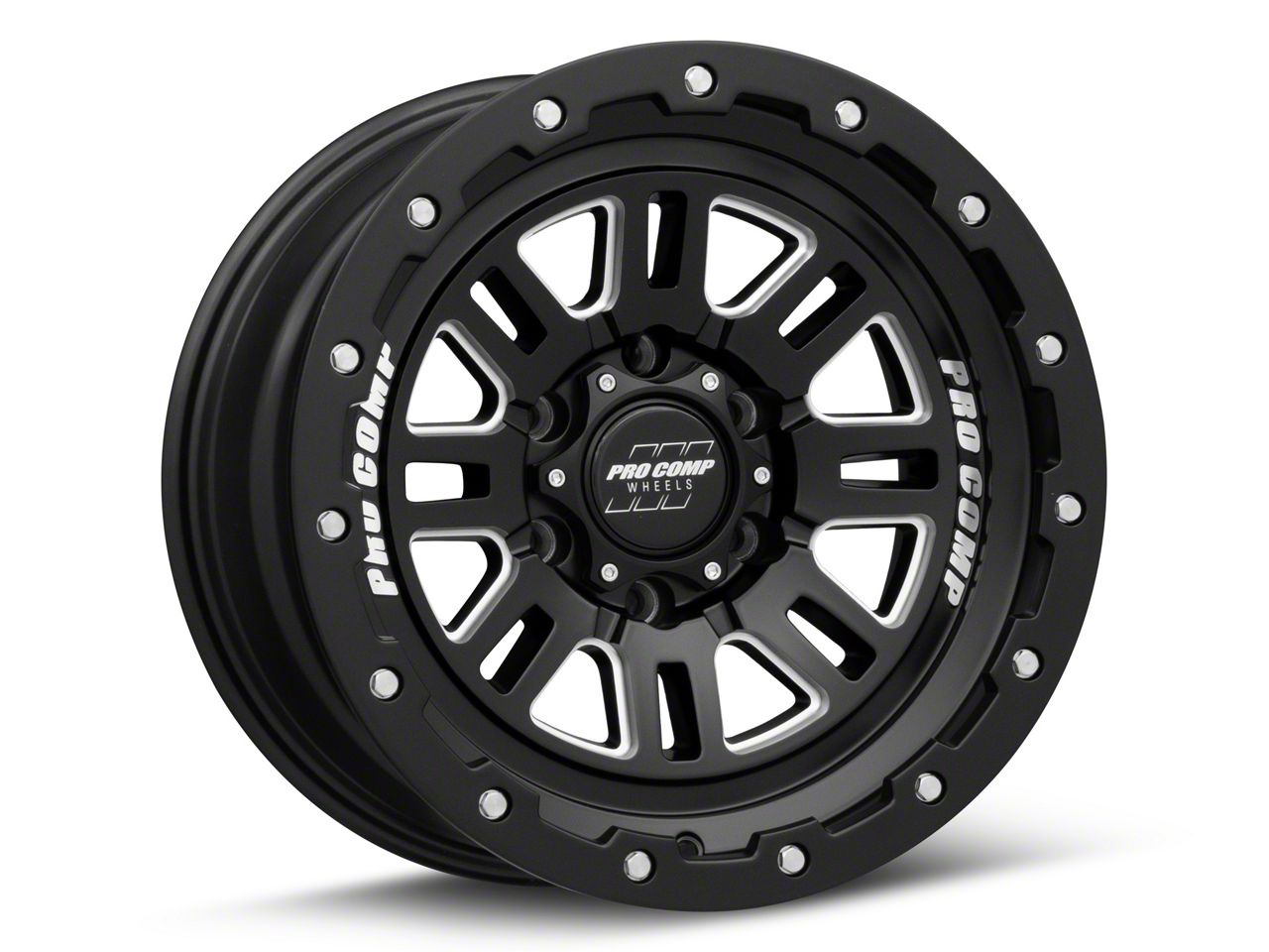 ProCo プロコ BRAT Pro Comp Wheels Bronco Cognos Satin Black Milled 6-Lug Wheel