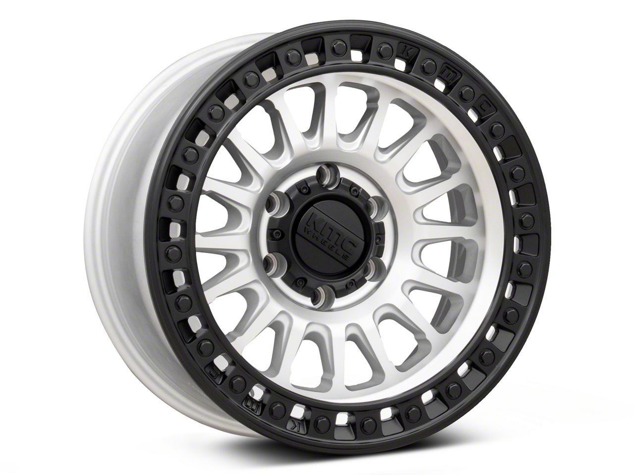 ao mama KMC Bronco IMS Machined with Matte Black Lip 6-Lug Wheel