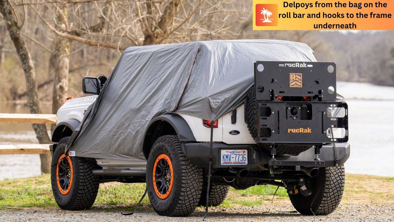 Trail Gear Oasis 2in1 Trail Cover and Tailgate Shade (76-26 Jeep CJ7,  Wrangler YJ, TJ, JK JL)