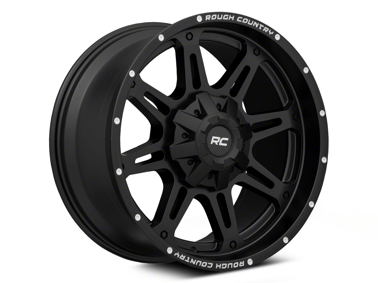 Rough Country 94 Series UTV Wheels — 14x7, 4x137 Bolt Pattern, Matte Black Finish