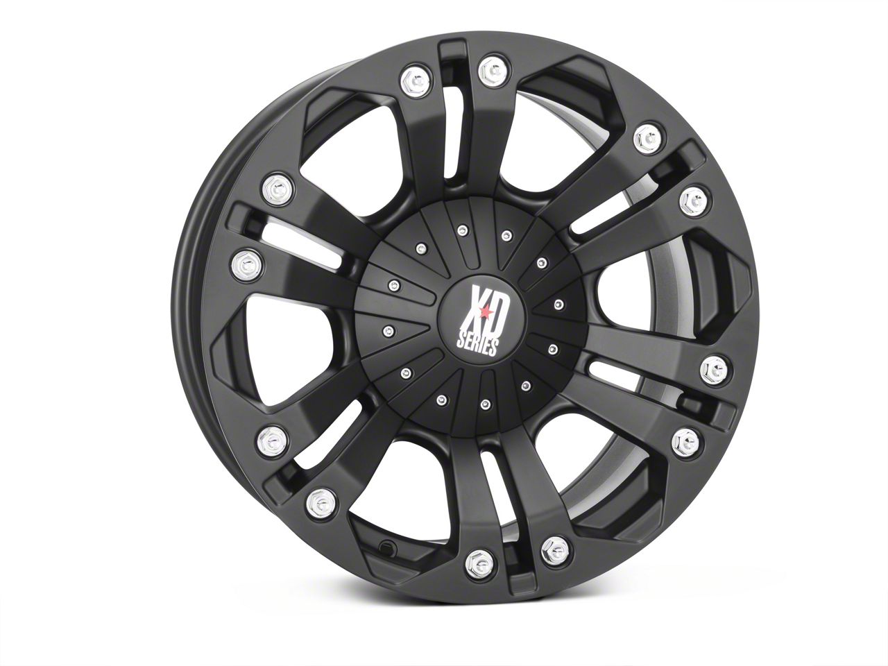 XD Bronco Monster Matte Black 6-Lug Wheel; 18x9; 18mm Offset