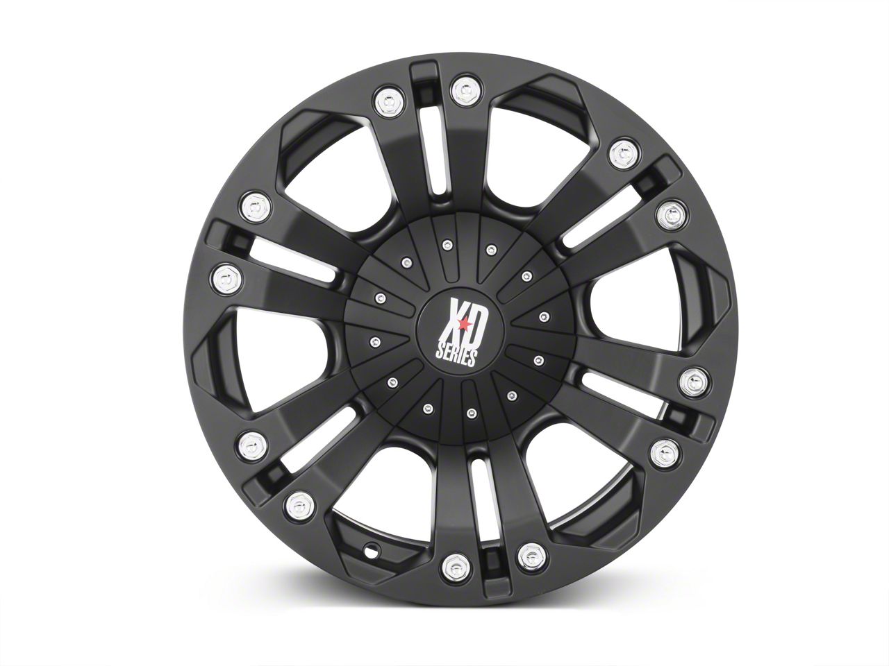 XD Bronco Monster Matte Black 6-Lug Wheel; 18x9; 18mm Offset