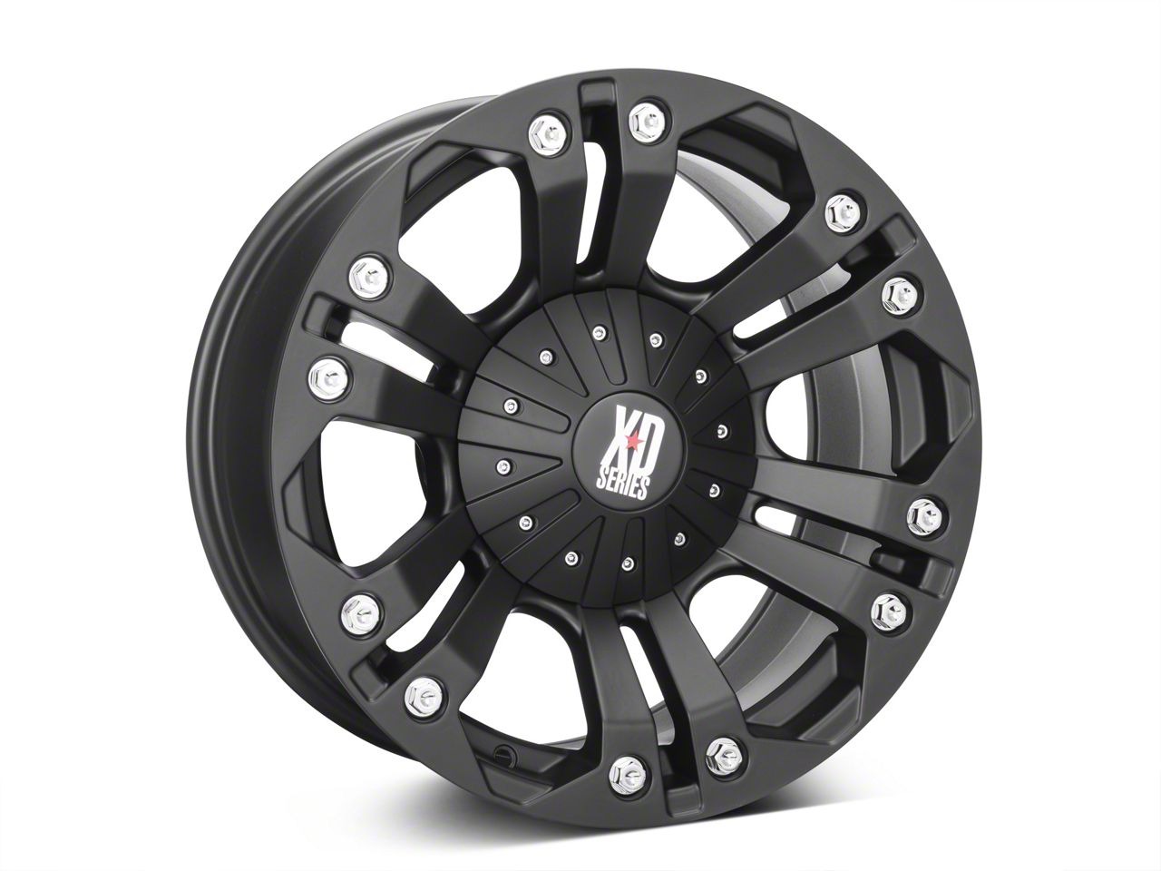 KMC XD SERIES XD778 MONSTER XDシリーズ モンスター 18インチ 4本 9J5HPCD127/139.7+18 ブラック ラングラー等　(MHE283) クレジットカード QRコード決済可能 XD Series XD778 Monster Matte Black 18X9 6X135/6X139.7 35mm (Set