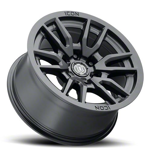 ICON Alloys Tacoma Vector 6 Satin Black 6-Lug Wheel; 17x8.5; 0mm