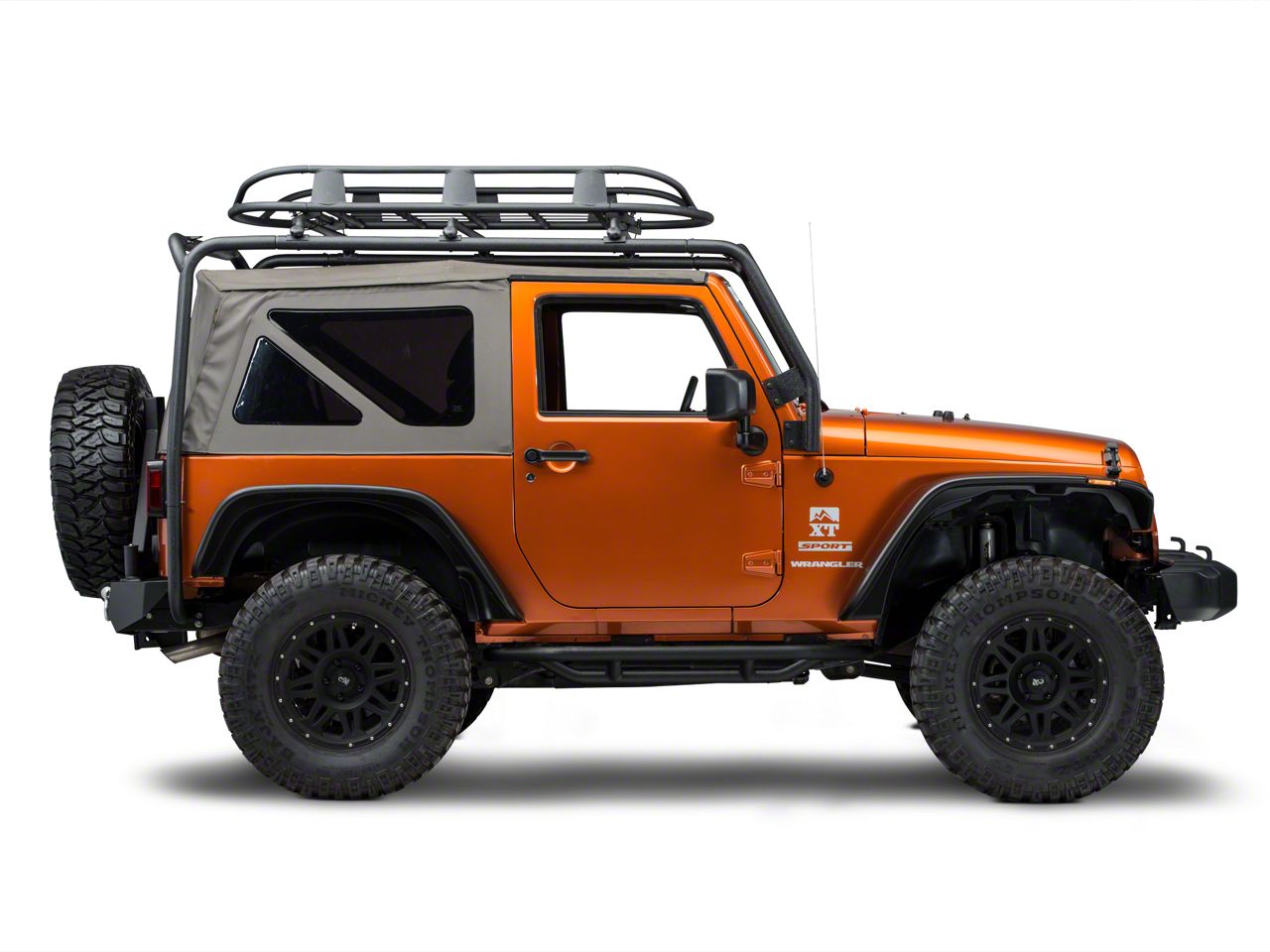 Barricade Jeep Wrangler Roof Rack Basket; Textured Black J100175