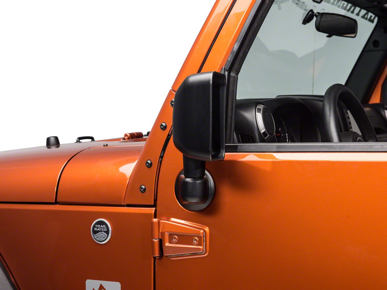 Jeep Wrangler Replacement Manual Side Door Mirror; Driver Side (07-10