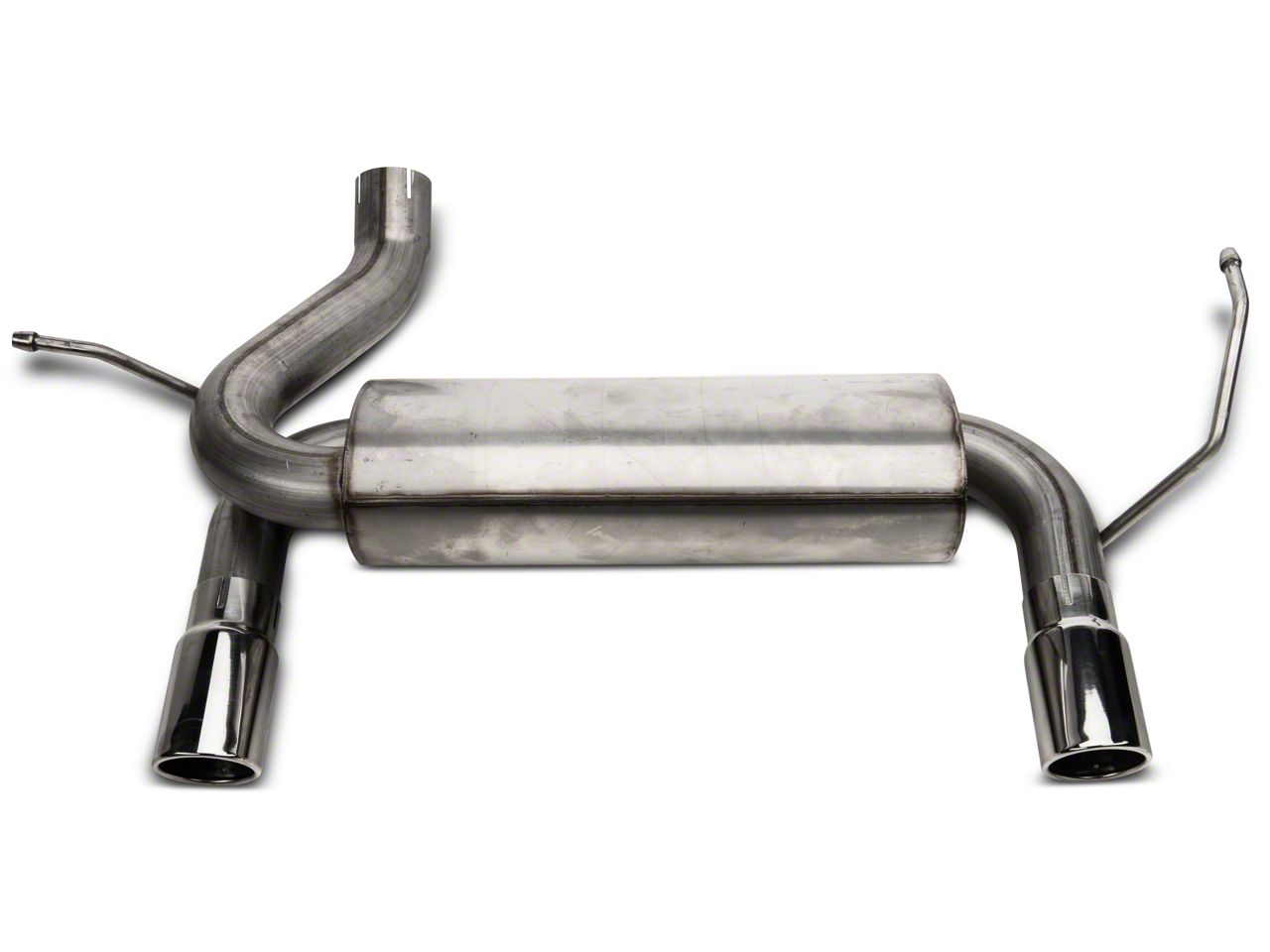 RedRock Jeep Wrangler Dual Outlet Axle-Back Exhaust with Polished