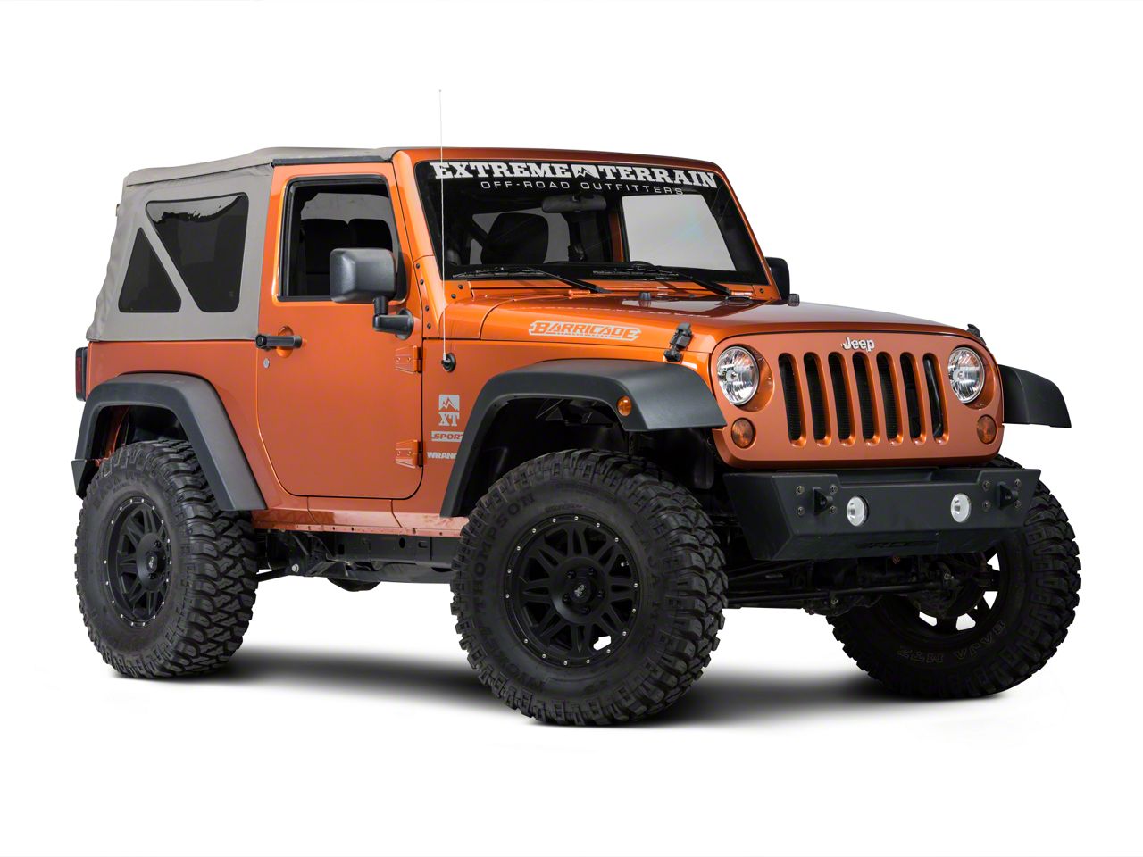 SEC10 Jeep Wrangler Barricade Hood Decal; Silver J100331 (66