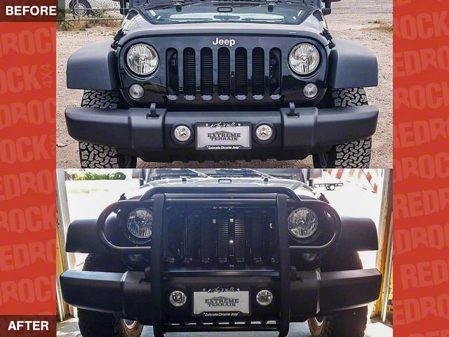 RedRock Jeep Wrangler Grille Guard; Gloss Black J100580 (07 RedRock Jeep Wrangler Grille Guard; Gloss Black J100580 (07