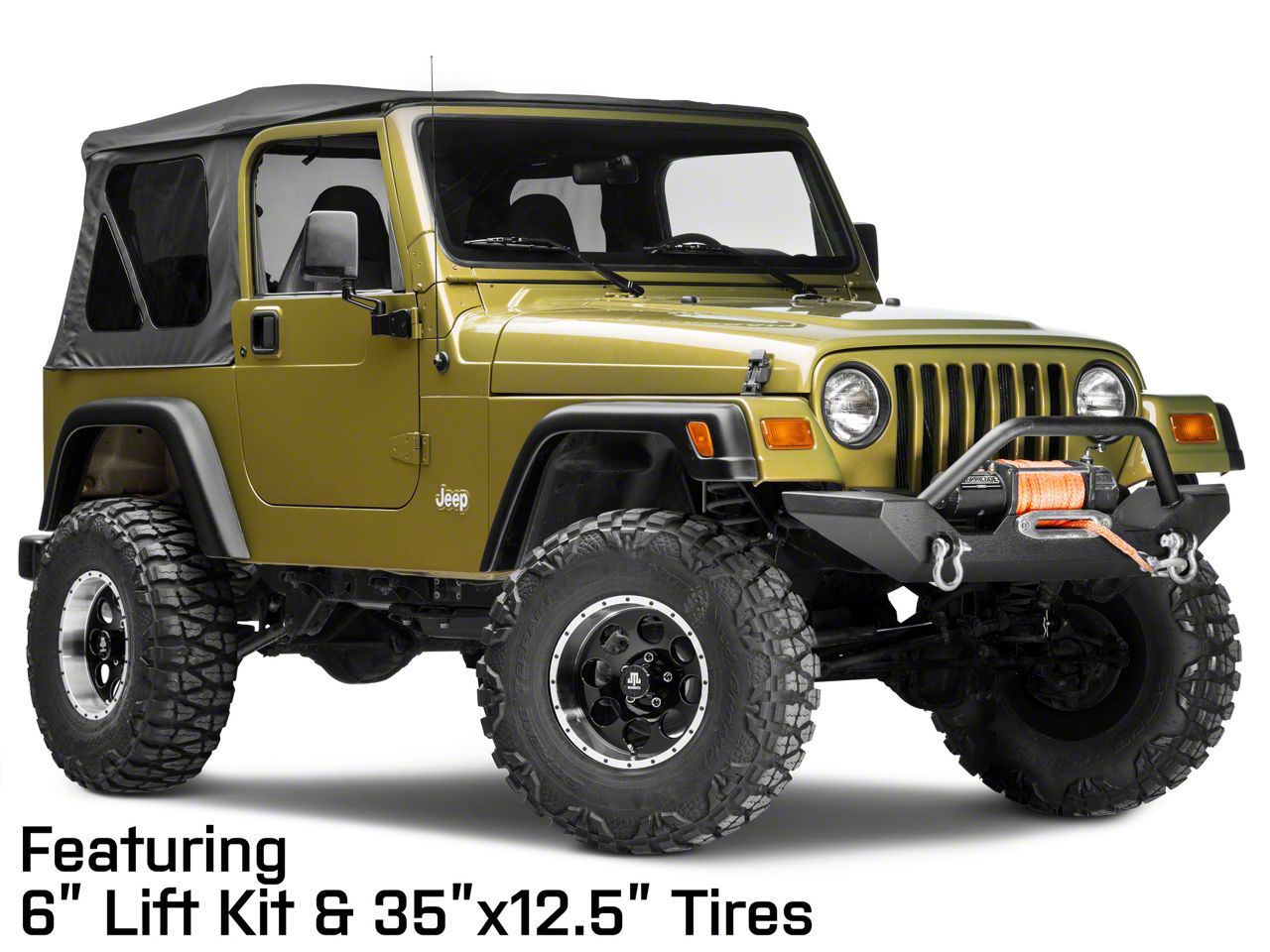 Mammoth Jeep Wrangler 8 Simulated Beadlock Style Black Wheel