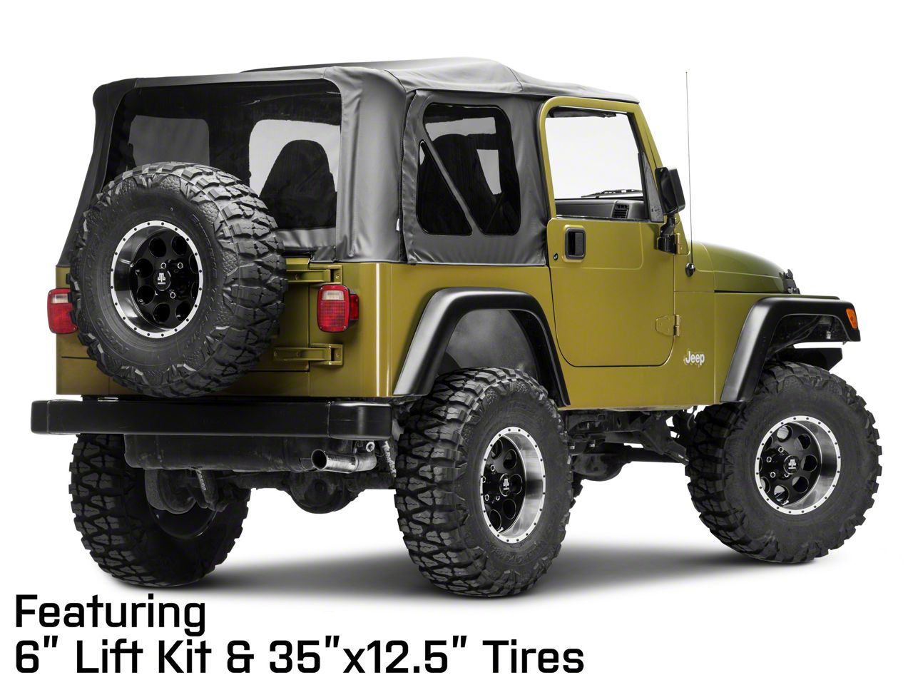 Mammoth Jeep Wrangler 8 Simulated Beadlock Style Black Wheel