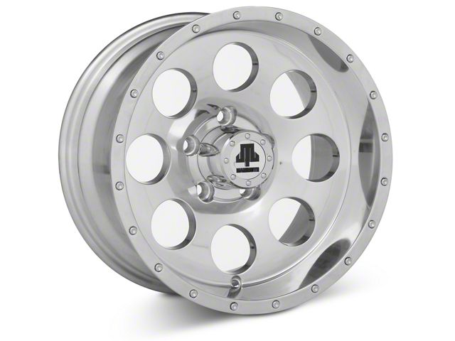 Mammoth Jeep Wrangler 8 Simulated Beadlock Style Polished Mammoth Jeep Wrangler 8 Simulated Beadlock Style Polished