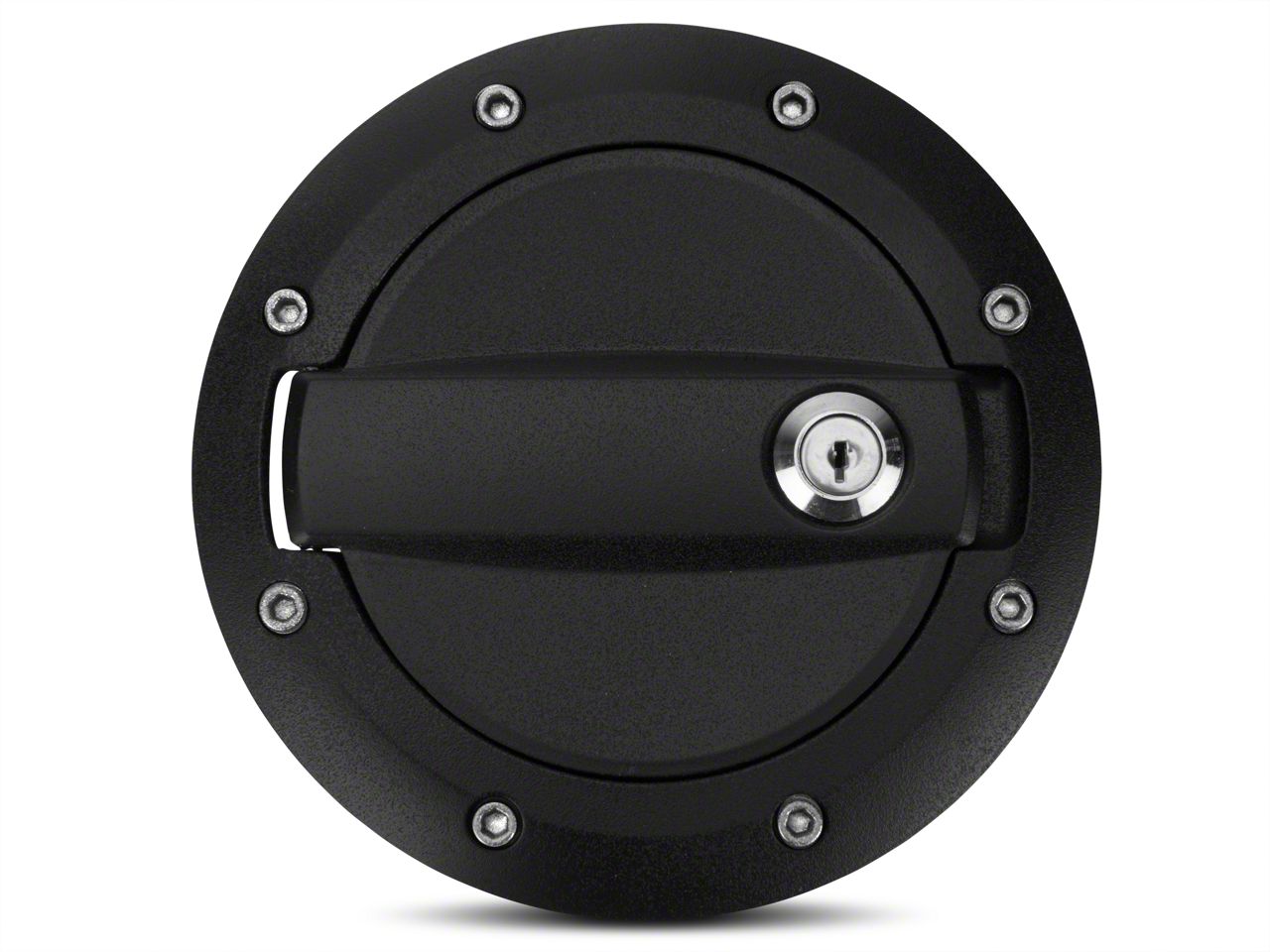 Barricade Jeep Wrangler Locking Fuel Door; Textured Black J100725