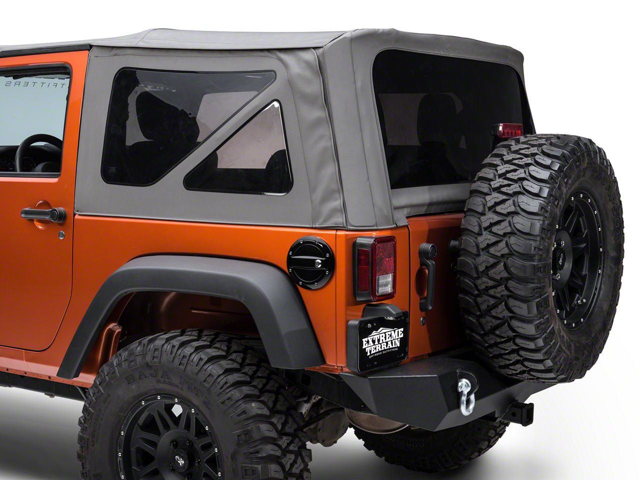 Barricade Jeep Wrangler Locking Fuel Door; Gloss Black J100726 (07