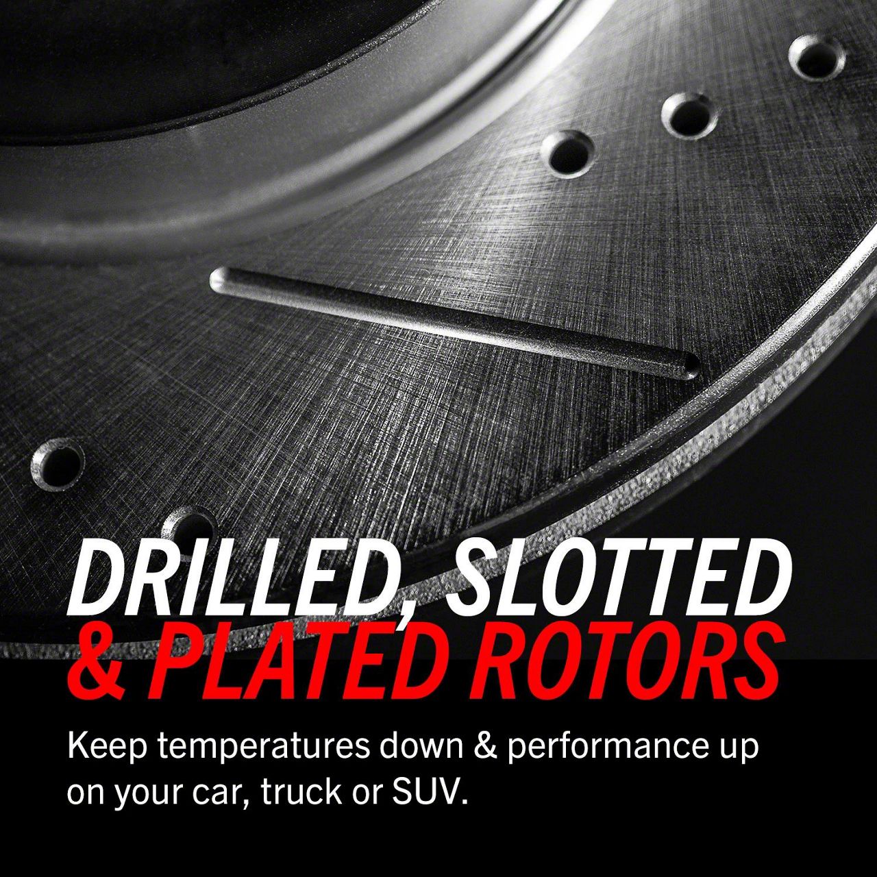 TRQ Performance Brake Rotor Drilled Slotted G-Coated Front Pair