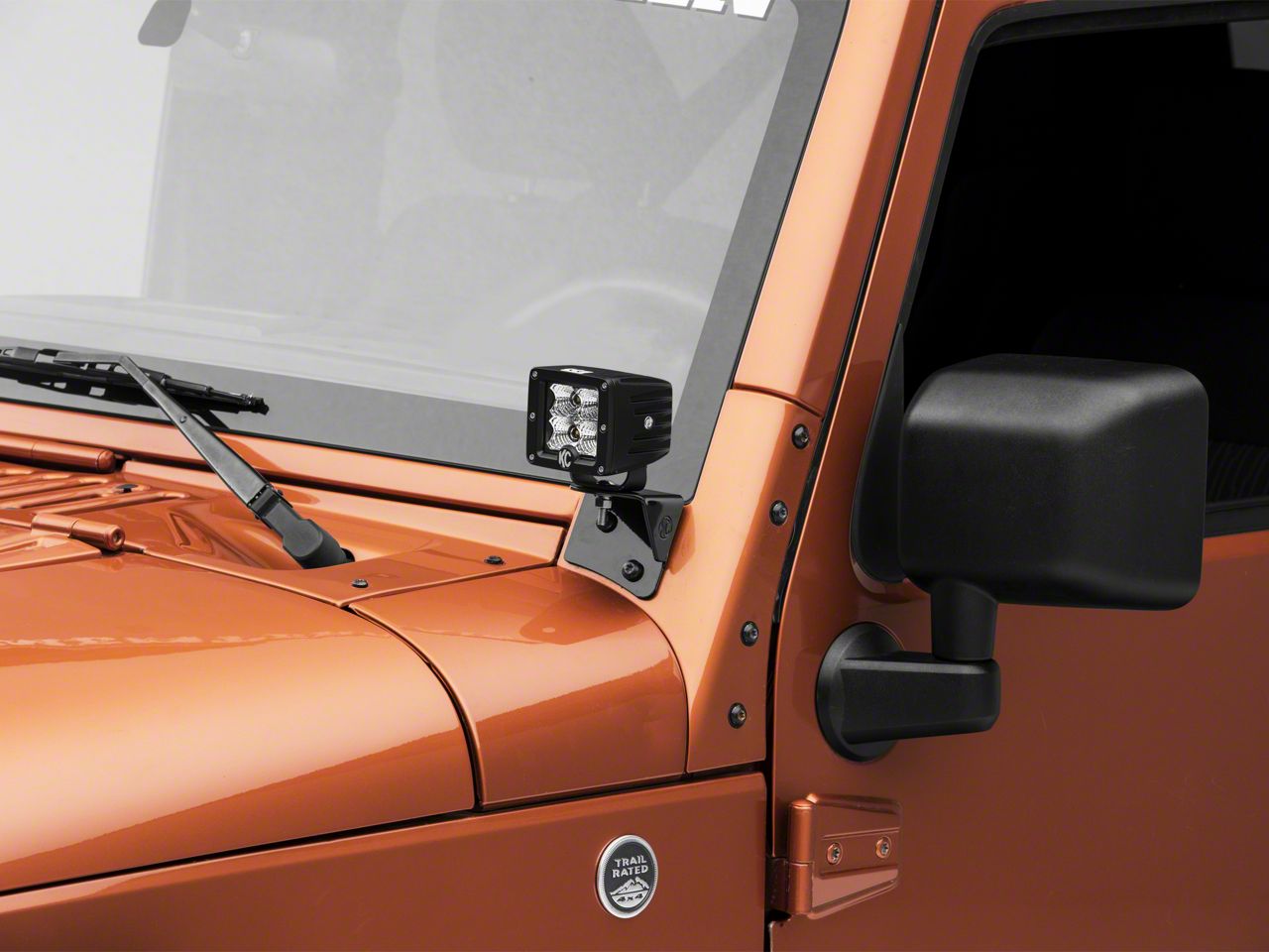 KC HiLiTES Jeep Wrangler Windshield Hinge Mounting Brackets