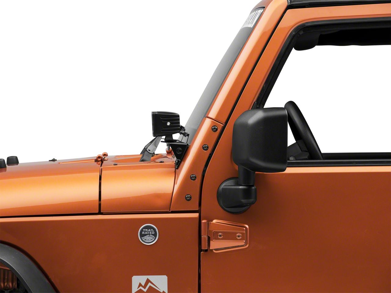 KC HiLiTES Jeep Wrangler Windshield Hinge Mounting Brackets