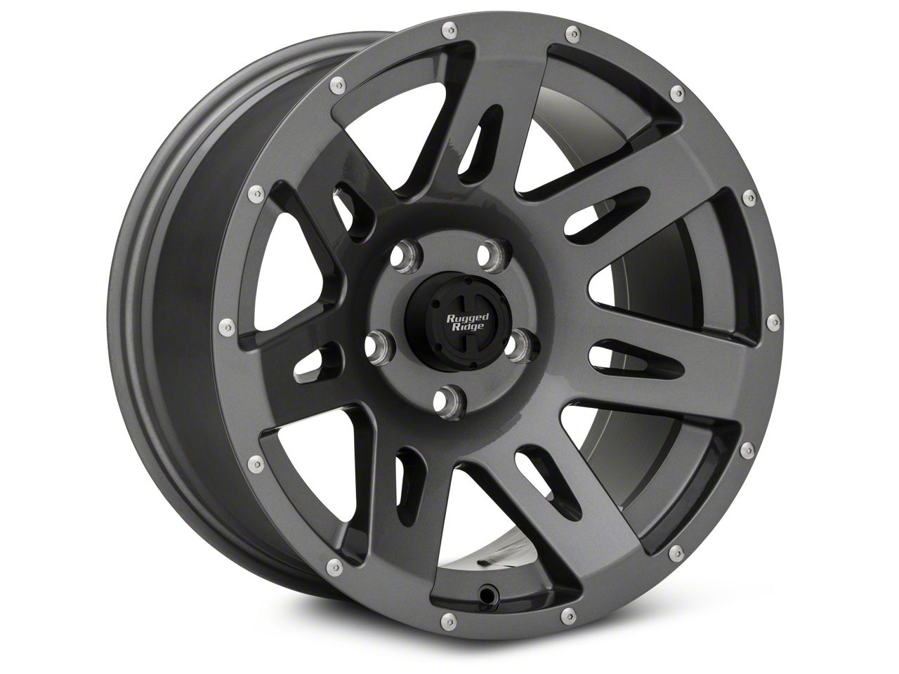 Rugged Ridge Jeep Wrangler XHD Gunmetal Gray Wheel; 17x9; -12mm 