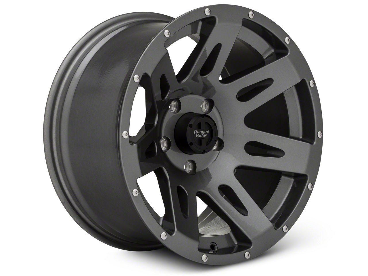 Rugged Ridge Jeep Wrangler XHD Gunmetal Gray Wheel; 17x9; -12mm 