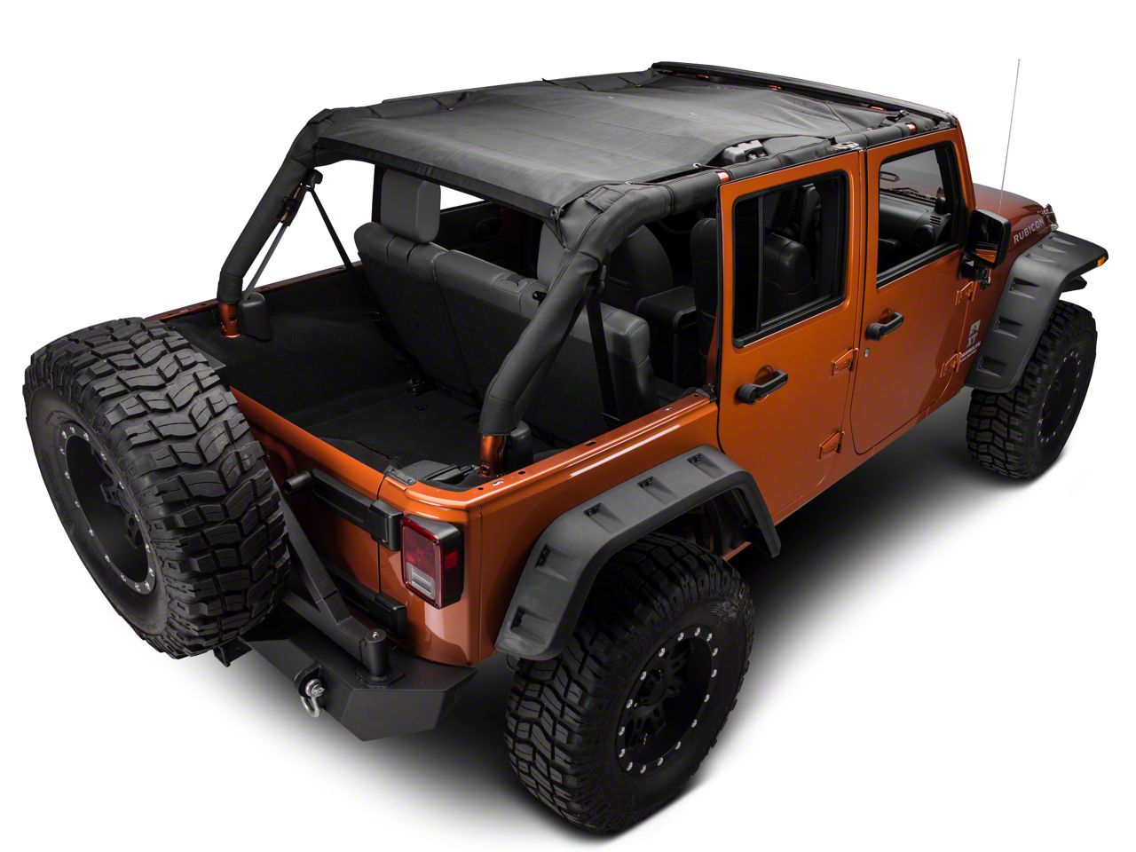 Jeep Wrangler JK レザートップサンシェード RedRock Jeep Wrangler FullShade Mesh Top J101173 (07-18 Jeep