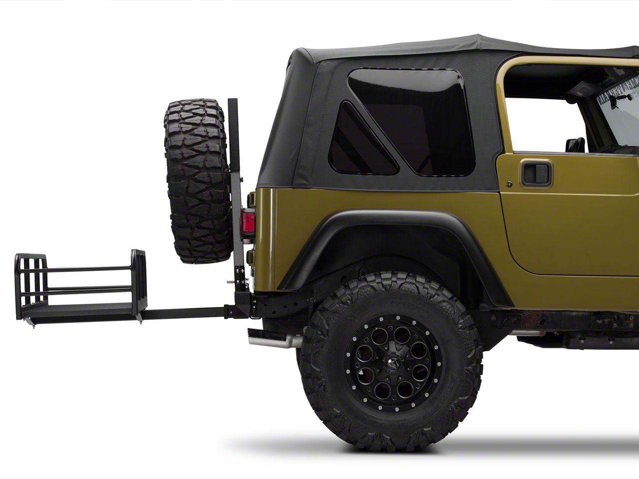 Jeep Hitch Carriers For Cars RedRock Jeep Wrangler Hitch Mounted