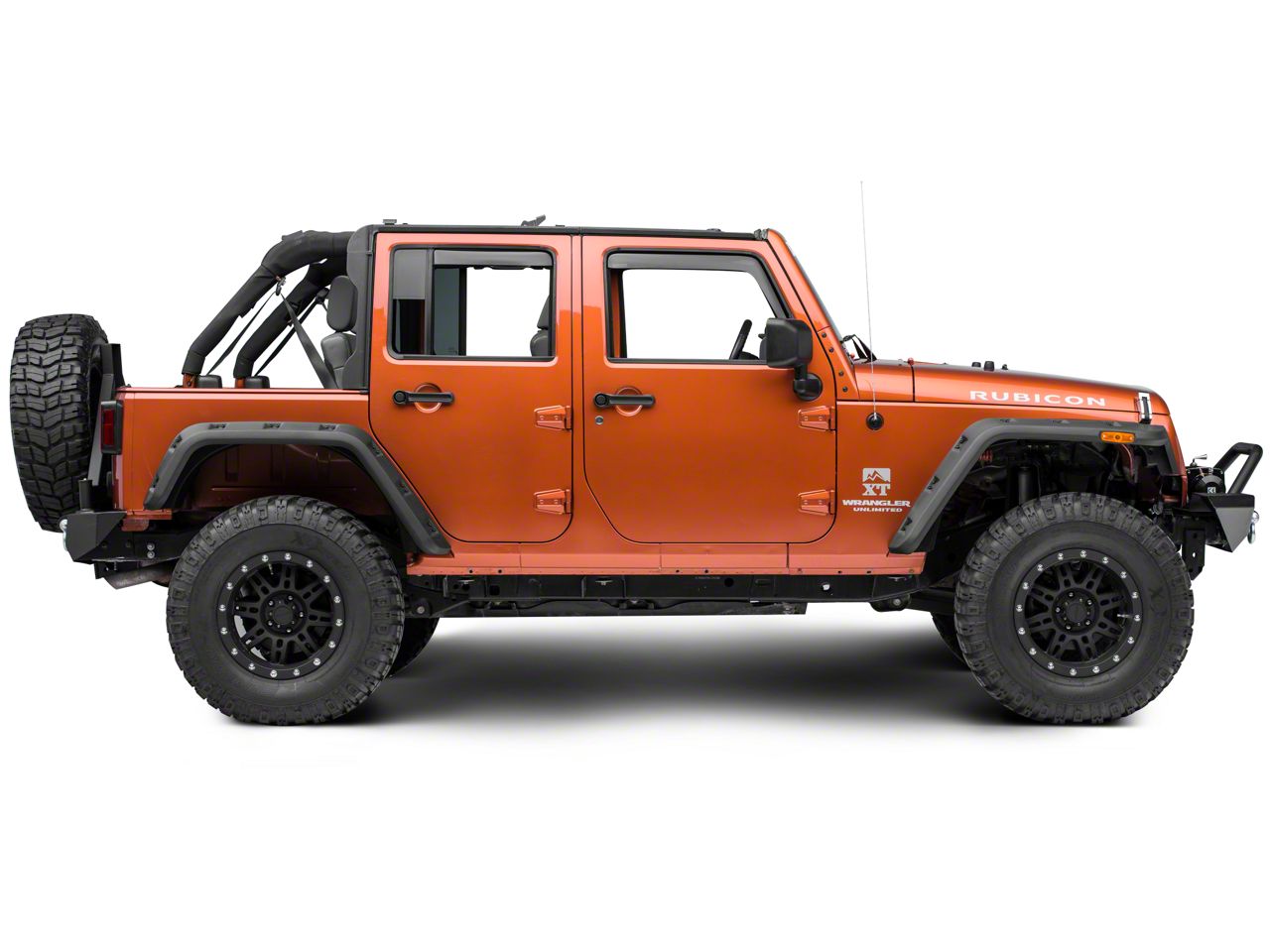 Déflecteurs De Vent Fenêtres Jeep Wrangler JK JKU 2007-2018 - Pare-Pluie Fumée 4 Portes