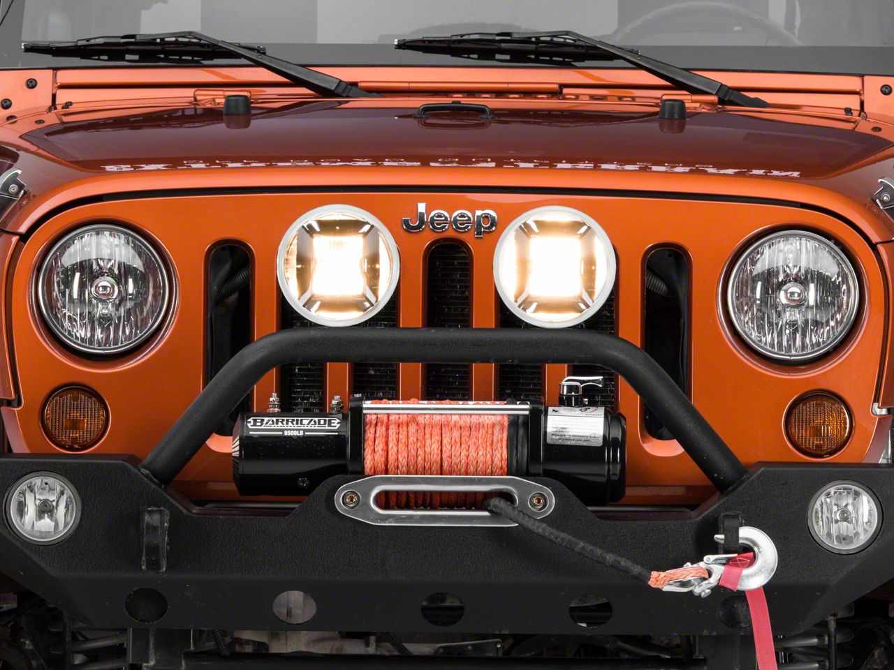 jeep service ライトトラック　ブリヂストン ARB Jeep Wrangler 6.50-Inch IPF 968 Series Round Halogen Lights