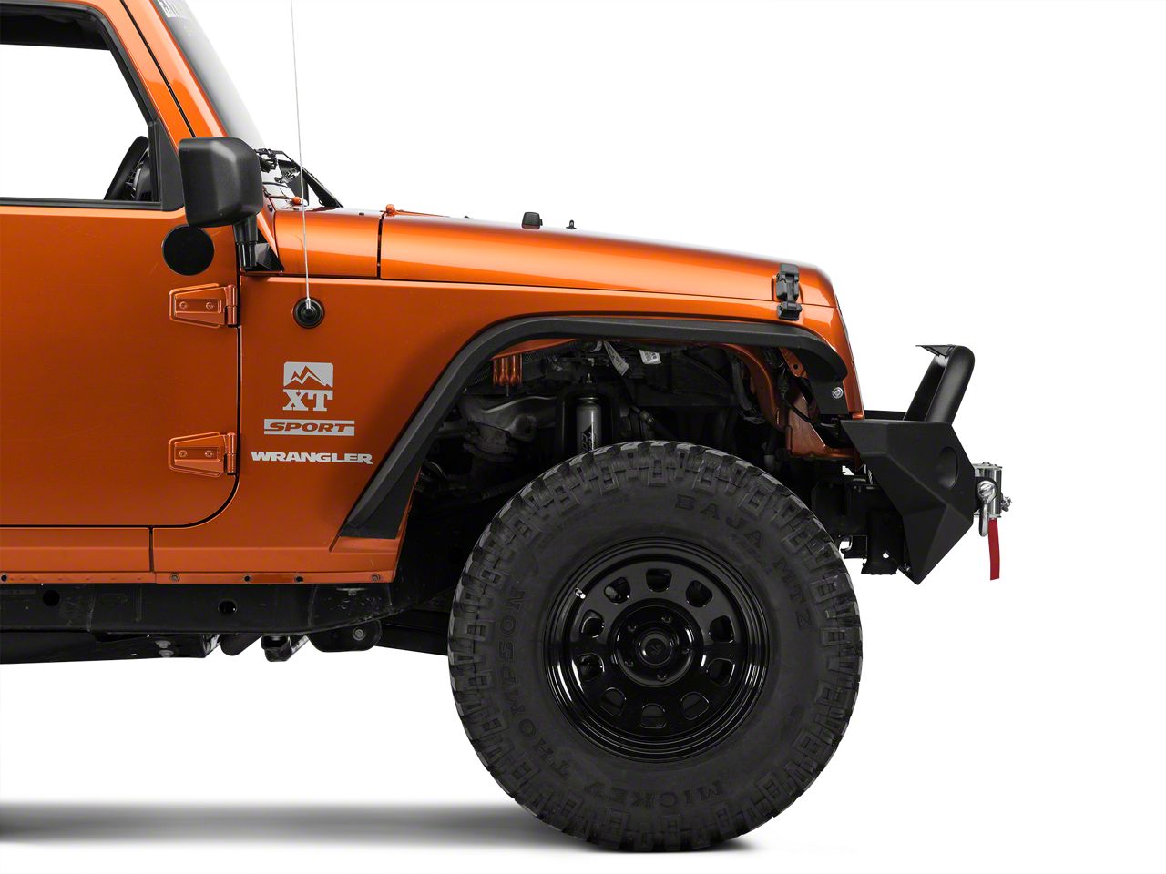 Vijay Steel Front Or Rear Bumper For Jeep Wrangler JK (2007-2018) – With Lights & D-Rings, Powder-Coated Black