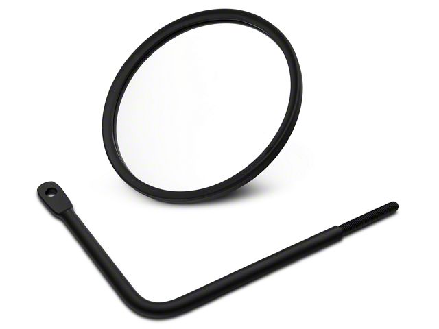 Barricade Jeep Wrangler Round Adventure Mirrors; Textured Barricade Jeep Wrangler Round Adventure Mirrors; Textured