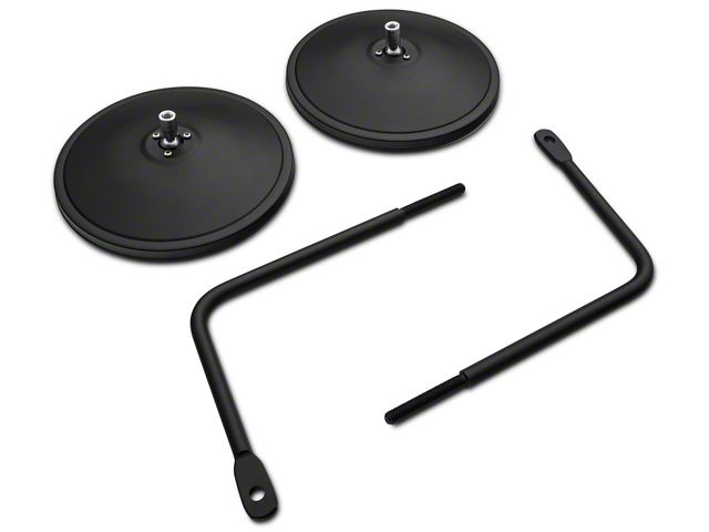 Barricade Jeep Wrangler Round Adventure Mirrors; Textured Barricade Jeep Wrangler Round Adventure Mirrors; Textured