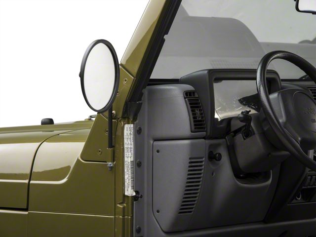 Barricade Jeep Wrangler Round Adventure Mirrors; Textured Barricade Jeep Wrangler Round Adventure Mirrors; Textured