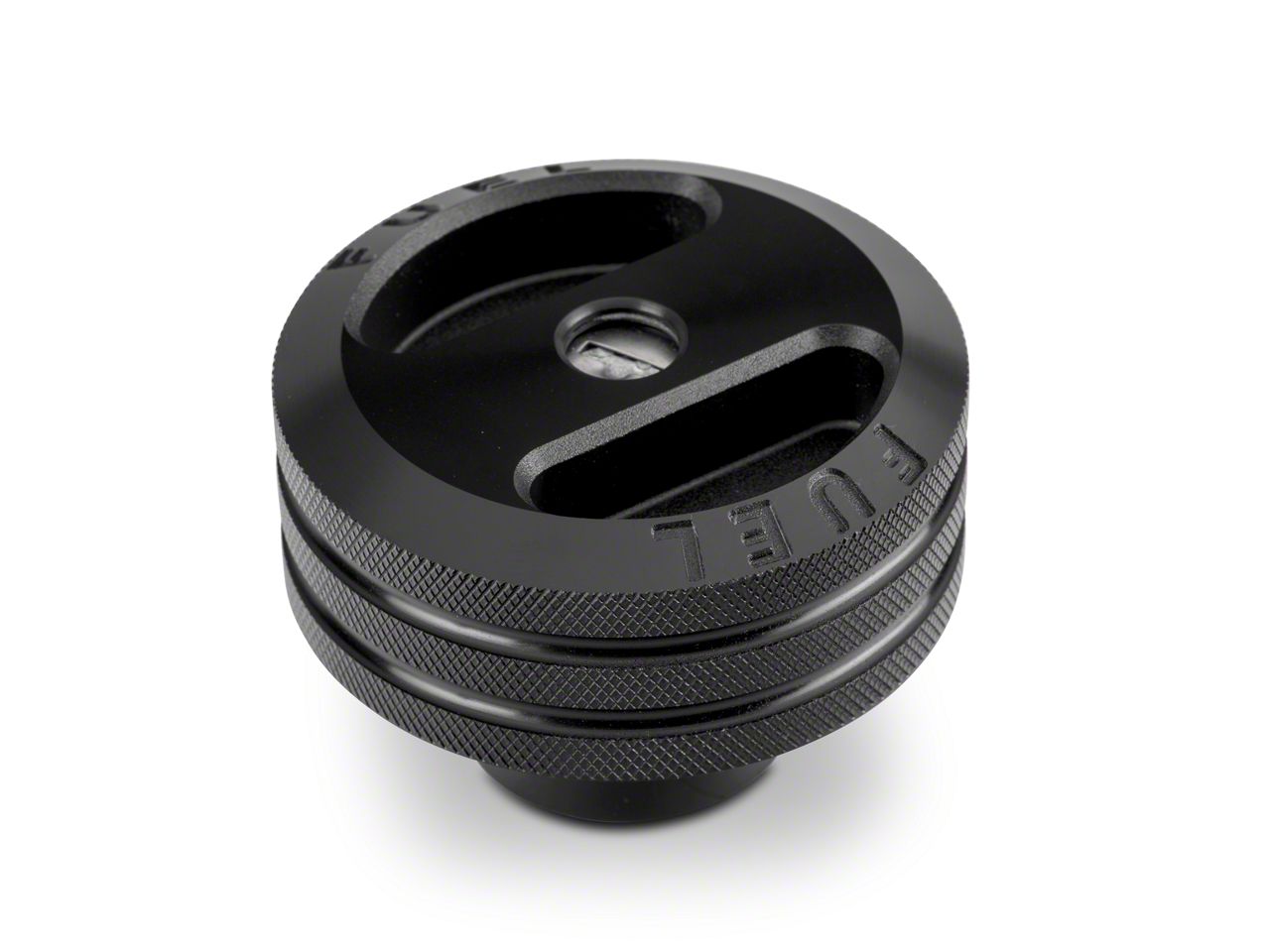 DV8 Offroad Jeep Wrangler Billet Fuel Cap; Black D-JP-190005-BLK