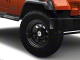 Mammoth D Window Black Wagon Wheel Edition Steel Wheel; 15x8; -19mm Offset (87-95 Jeep Wrangler YJ)