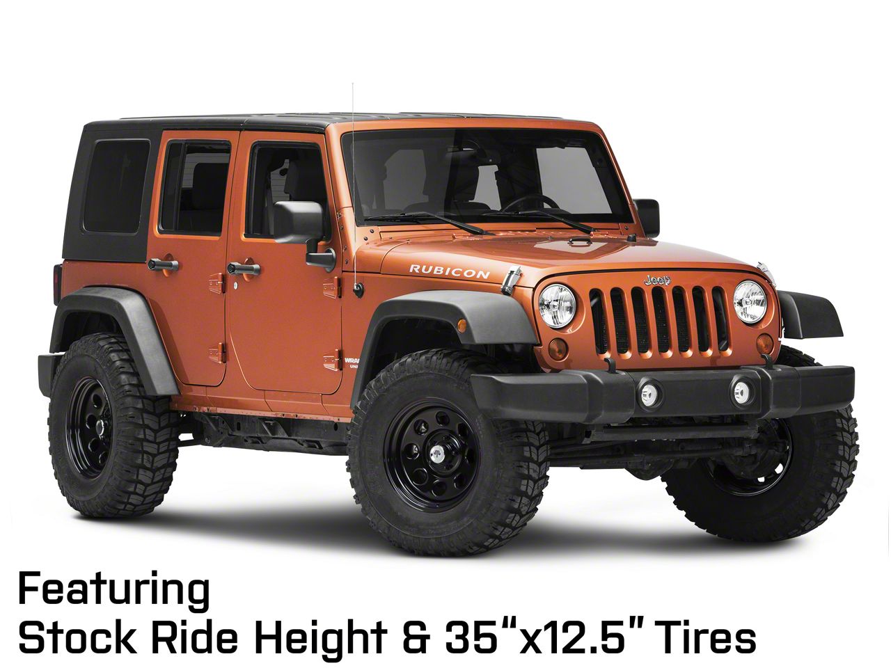Mammoth Jeep Wrangler 8 Steel Black Wheel with Polished Center Cap