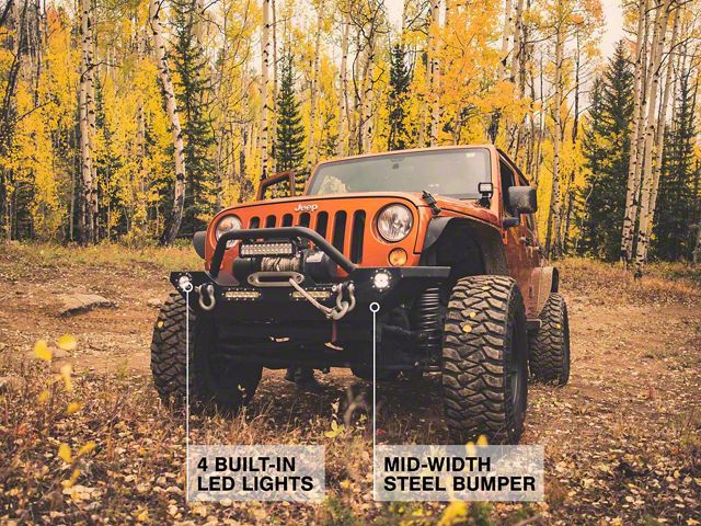 Barricade Jeep Wrangler Trail Force HD Front Bumper with LED Barricade Jeep Wrangler Trail Force HD Front Bumper with LED