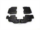 Rugged Ridge All-Terrain Front and Rear Floor Liners; Black (76-95 Jeep CJ7 & Wrangler YJ)