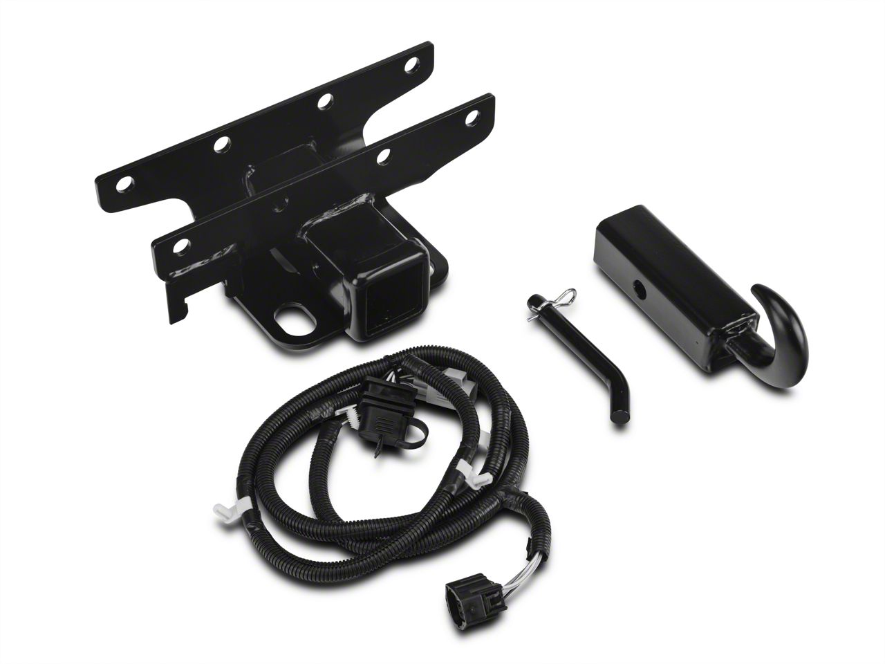 For 2017 Jeep Wrangler JK 2 inch Towing Trailer Hitch Receiver + Wiring Harness