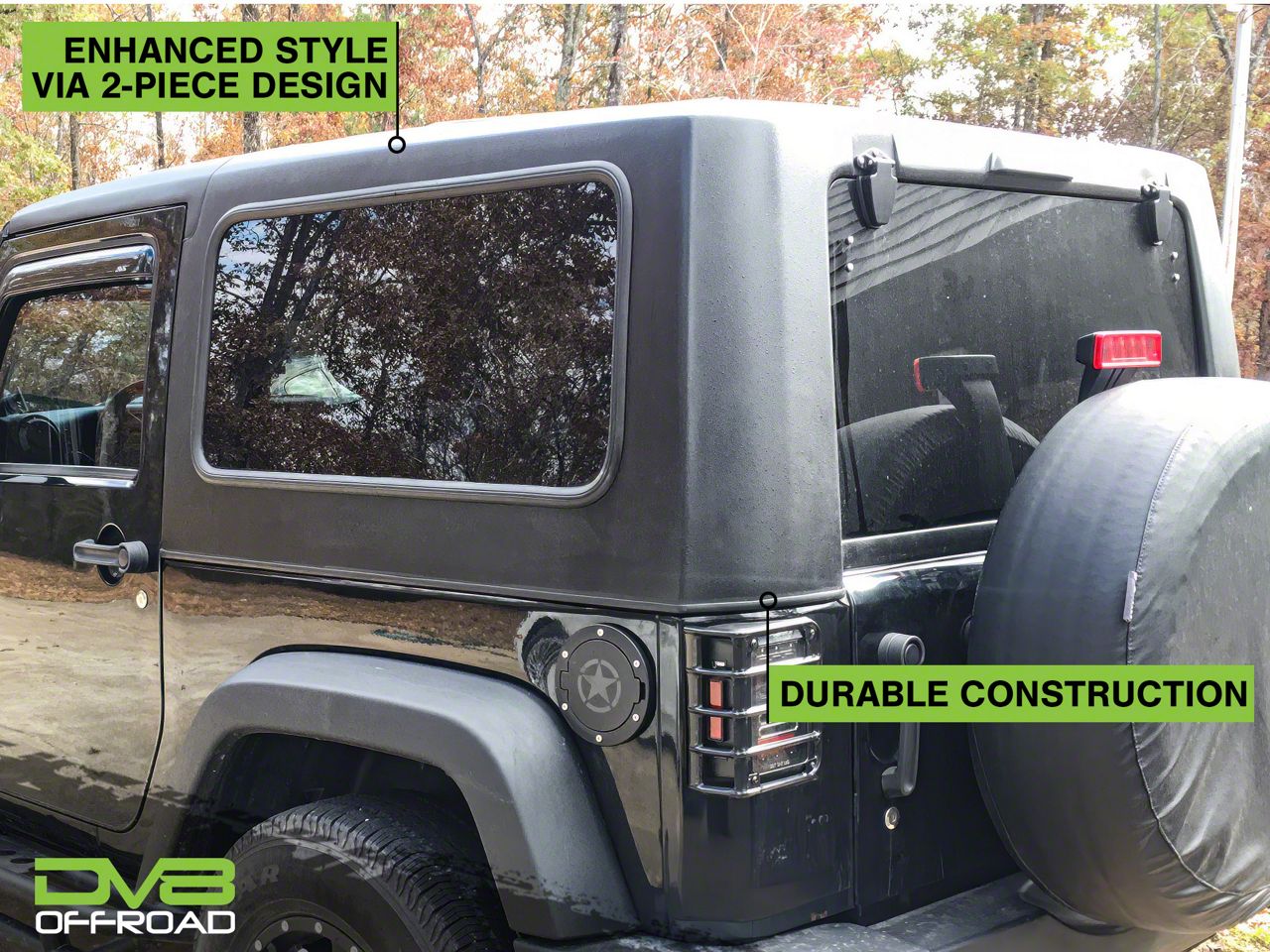 DV8 Hard Tops Jeep Wrangler Ranger Hard Top HT07SB22 (07-18 Jeep