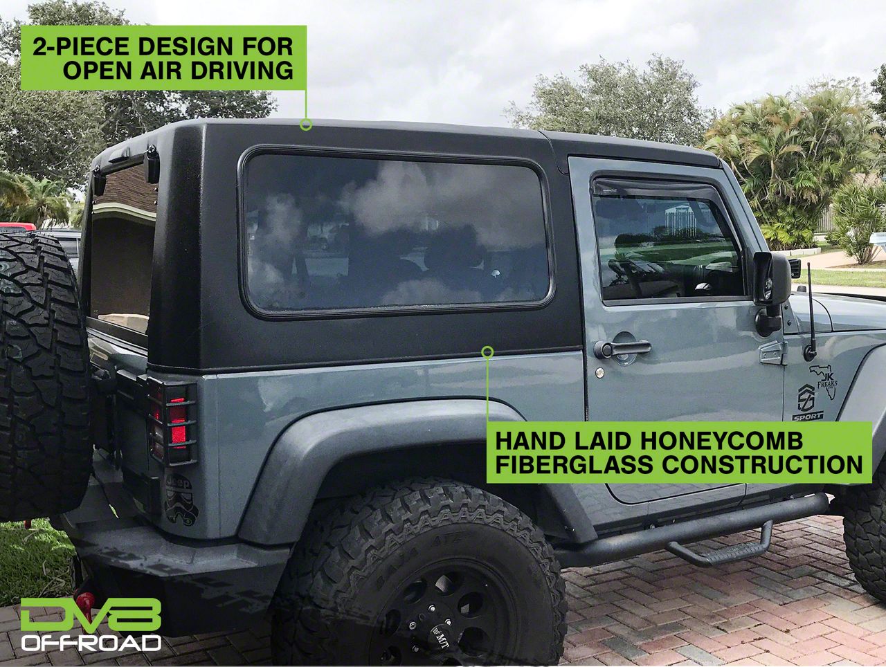 DV8 Hard Tops Jeep Wrangler Ranger Hard Top HT07SB22 (07-18 Jeep